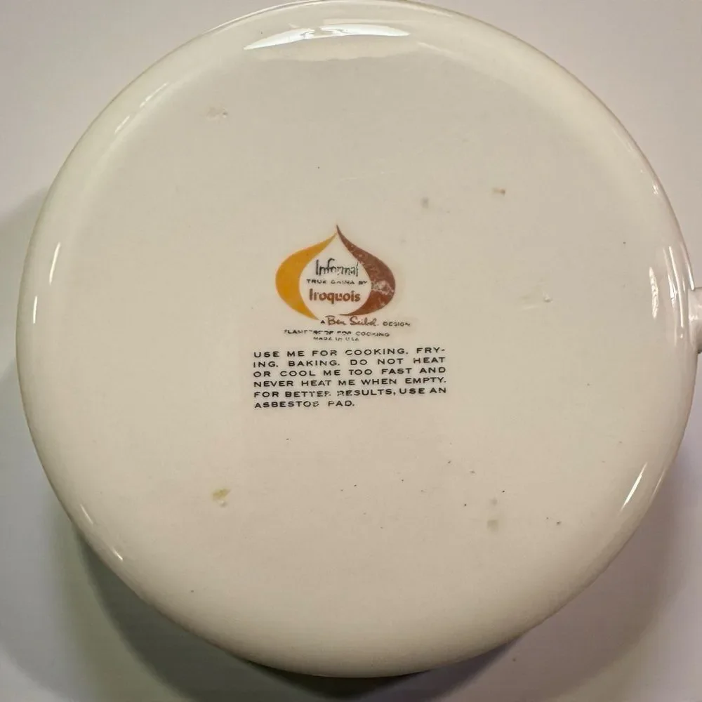 Iroquois China Ben Siebel Harvest Time Leaf Pattern Ceramic Pot